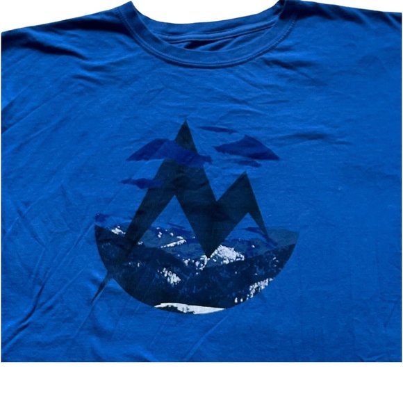 Marmot Men T-Shirt XXL Blue Mountain Logo Graphic Print Short Sleeve Crew Neck - Picture 4 of 7